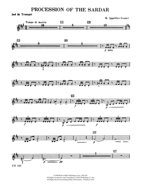 Procession of the Sardar: 2nd B-flat Trumpet
