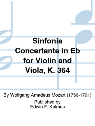 Book cover for Sinfonia Concertante in Eb for Violin and Viola, K. 364