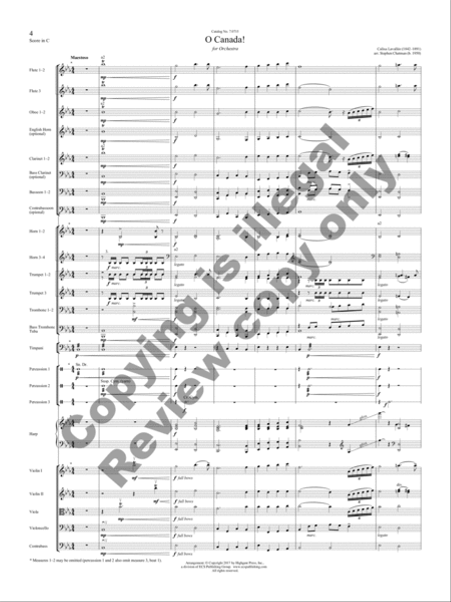O Canada! Orchestra scores gallery preview page 5