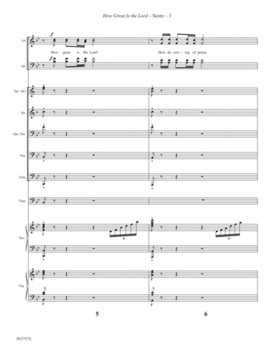 How Great Is the Lord - Instrumental Ensemble Score and Parts