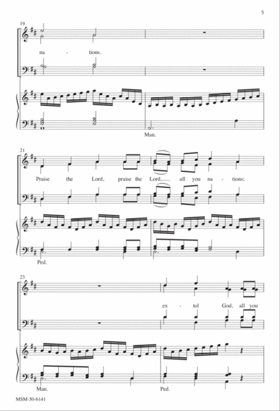 Praise the Lord, All You Nations 4-Part scores gallery preview page 4