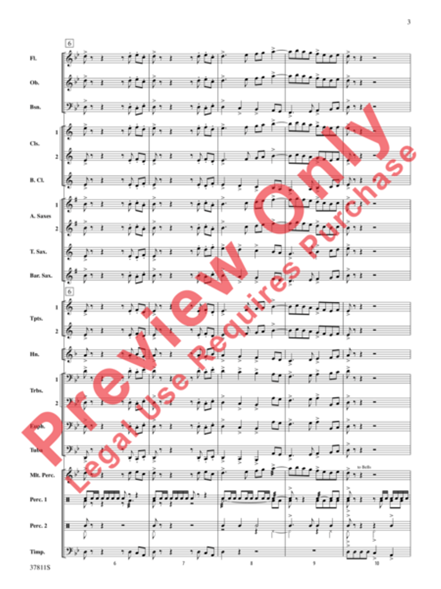 Desperate Pursuit Concert Band scores gallery preview page 4