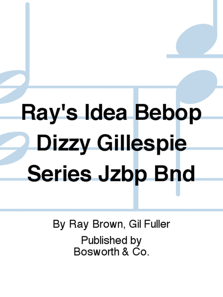 Ray's Idea Bebop Dizzy Gillespie Series Jzbp Bnd