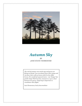 Autumn Sky for Solo Piano