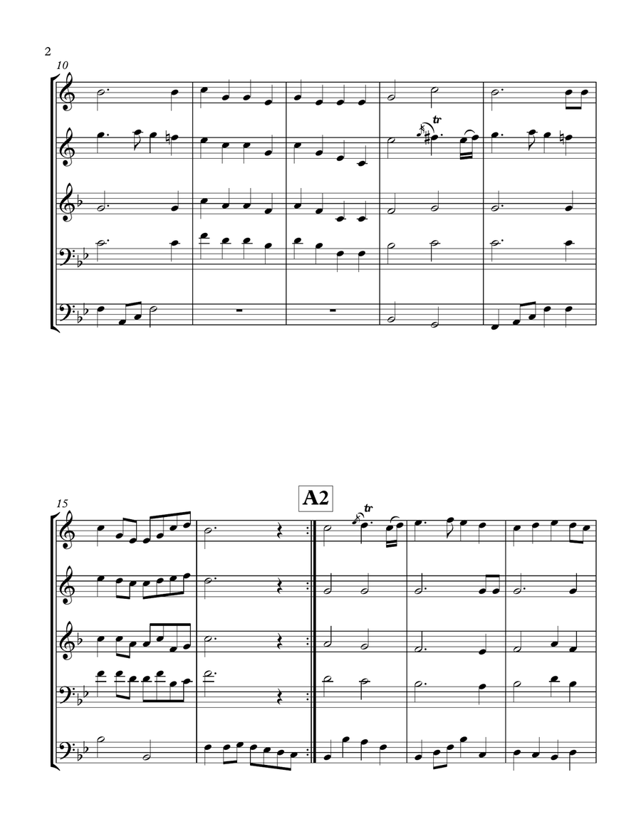 Trumpet Voluntary (Prince of Denmark's March) - Jeremiah Clarke (1674-1707) arr. Jon Clark Brass Ensemble scores gallery preview page 2
