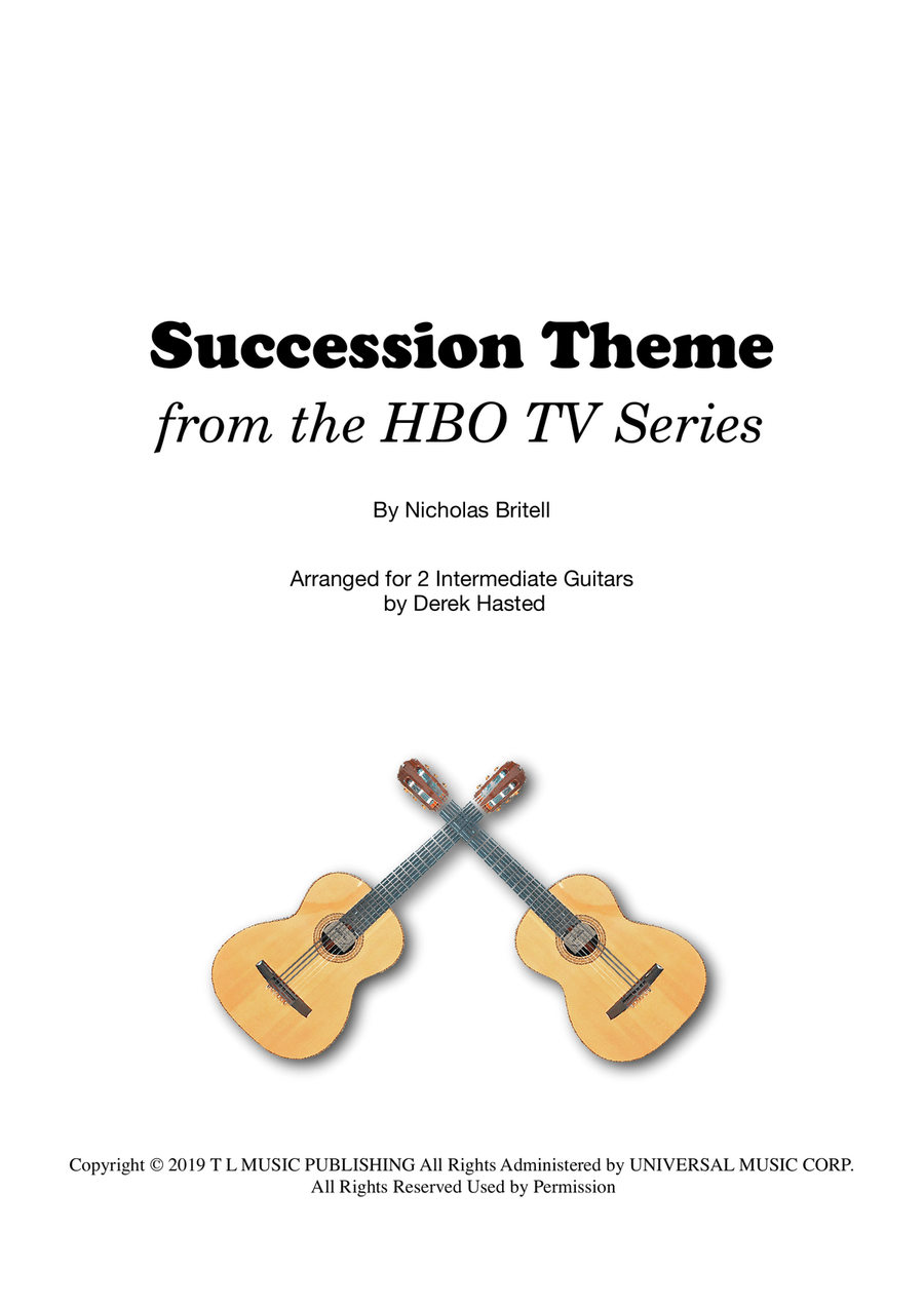 Succession Theme Guitar scores gallery preview page 1