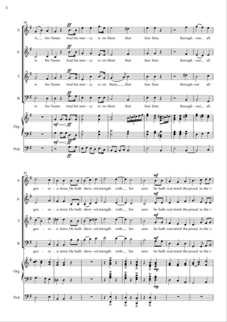 Magnificat and Nunc Dimittis - The St. Mark's Service 4-Part scores gallery preview page 4