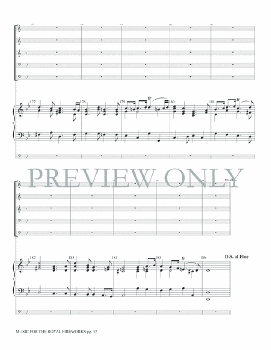 Music for the Royal Fireworks Brass Ensemble scores gallery preview page 19