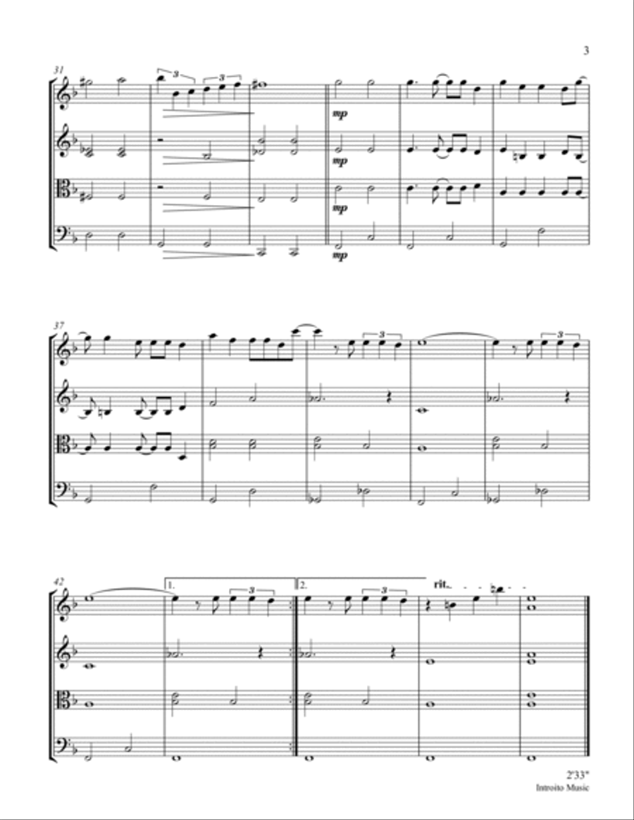The Girl From Ipanema (Garota De Ipanema) String Quartet scores gallery preview page 3
