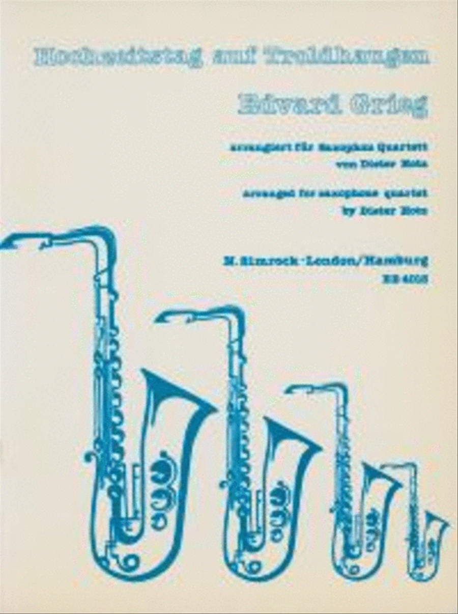 Wedding Day at Troldhaugen op. 65-6 Saxophone Quartet scores gallery preview page 1