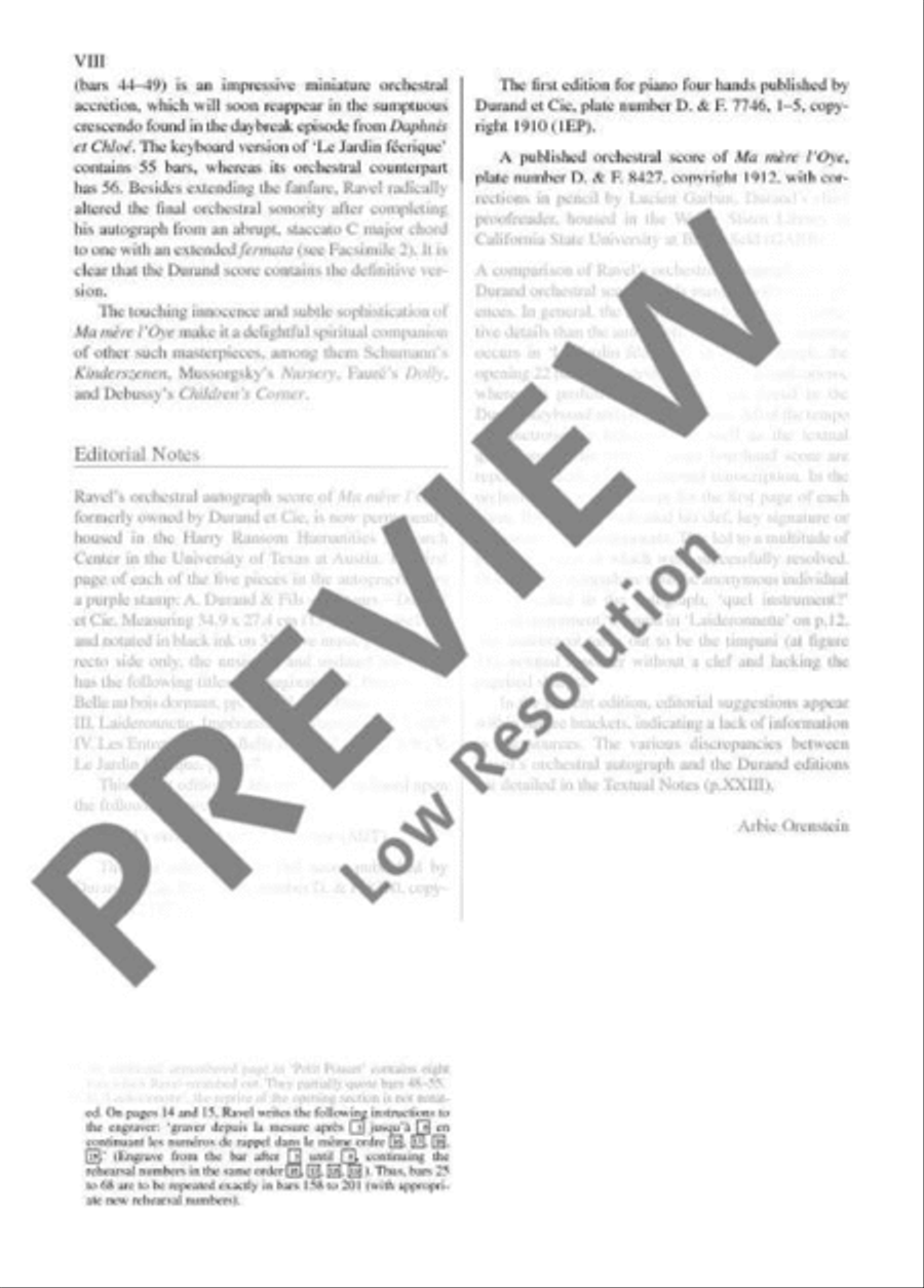 Ma Mère L'Oye Orchestra scores gallery preview page 9