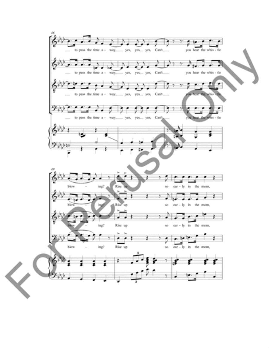 I've Been Working On The Railroad 4-Part scores gallery preview page 8