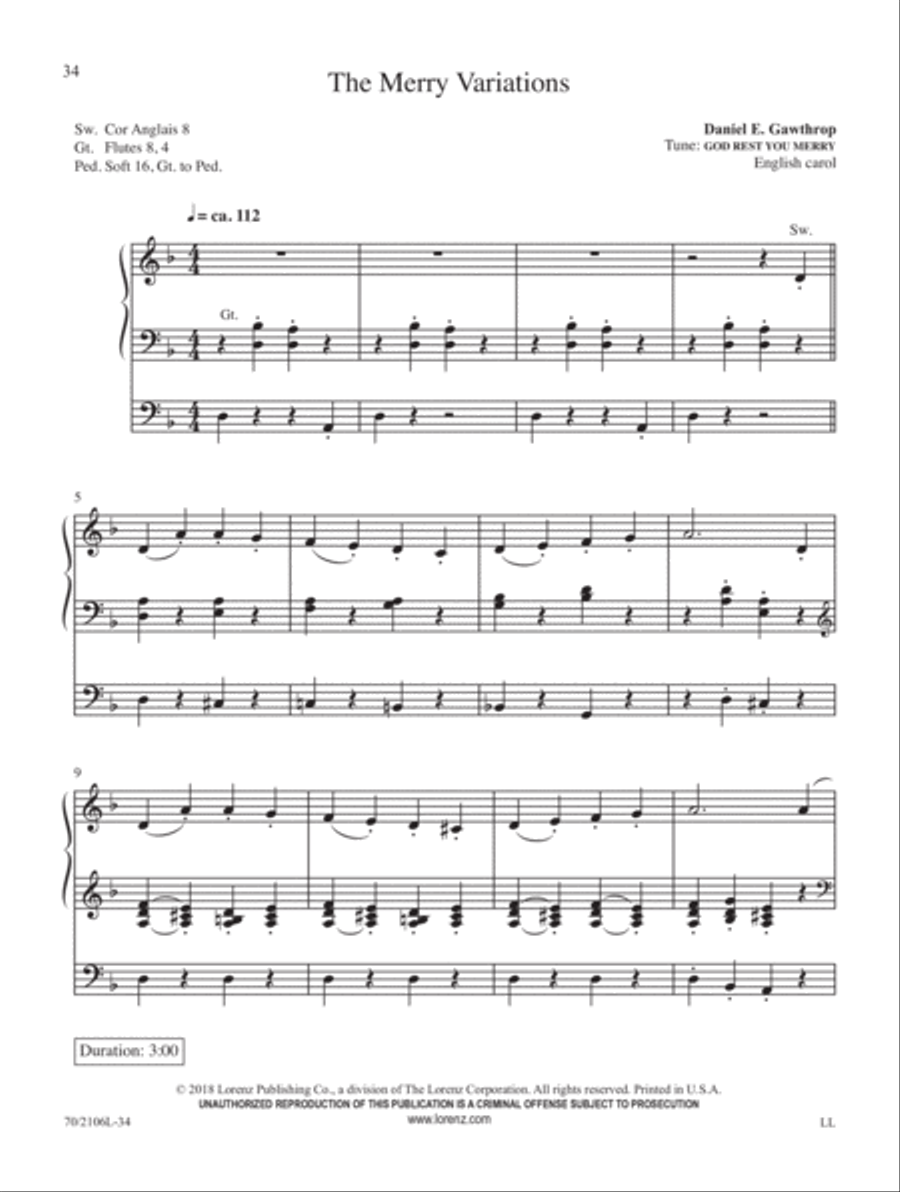 Joy to the World Organ Solo scores gallery preview page 9