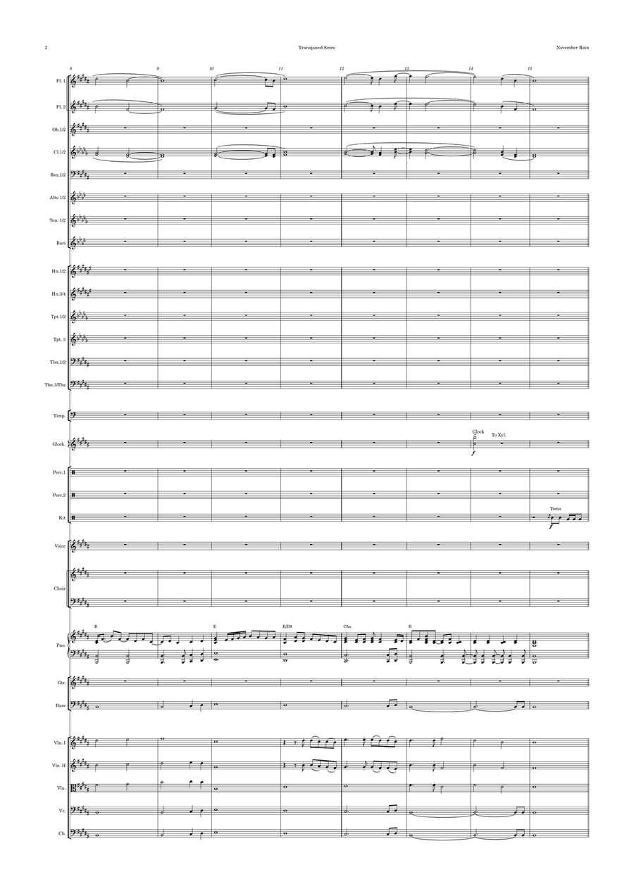 November Rain Full Orchestra scores gallery preview page 2