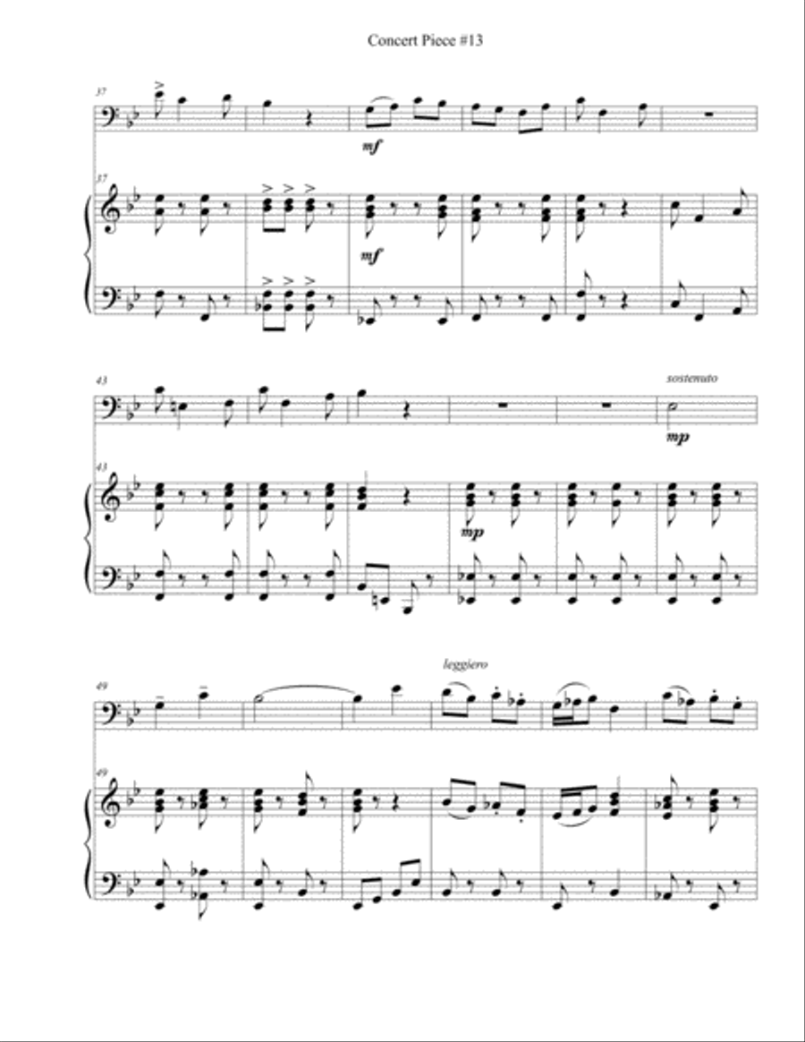Concert Piece #13: Scherzando – Cantabile [3:40] // G2 – F4 Trombone Solo scores gallery preview page 6
