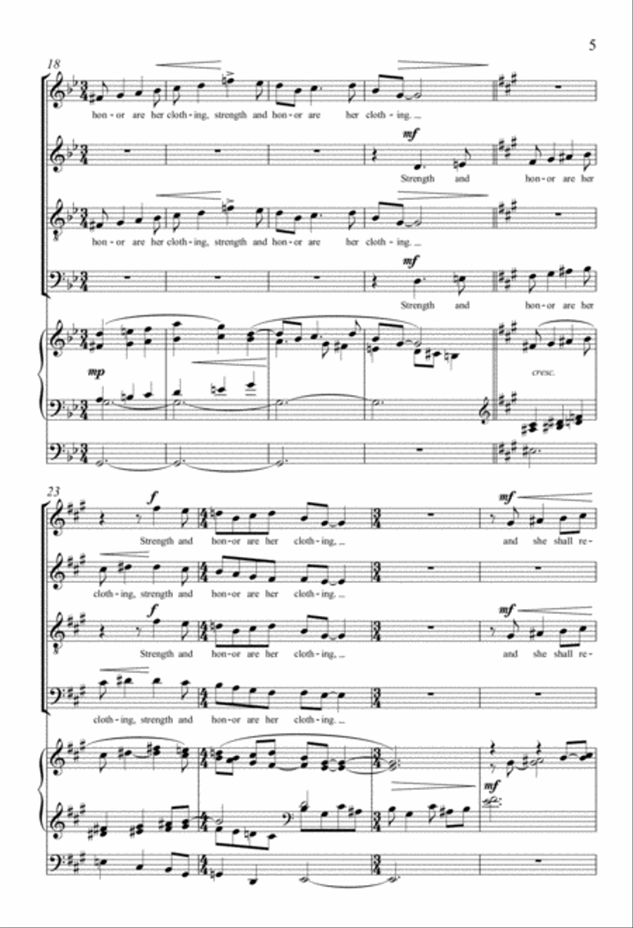 She That Feareth the Lord 4-Part scores gallery preview page 5