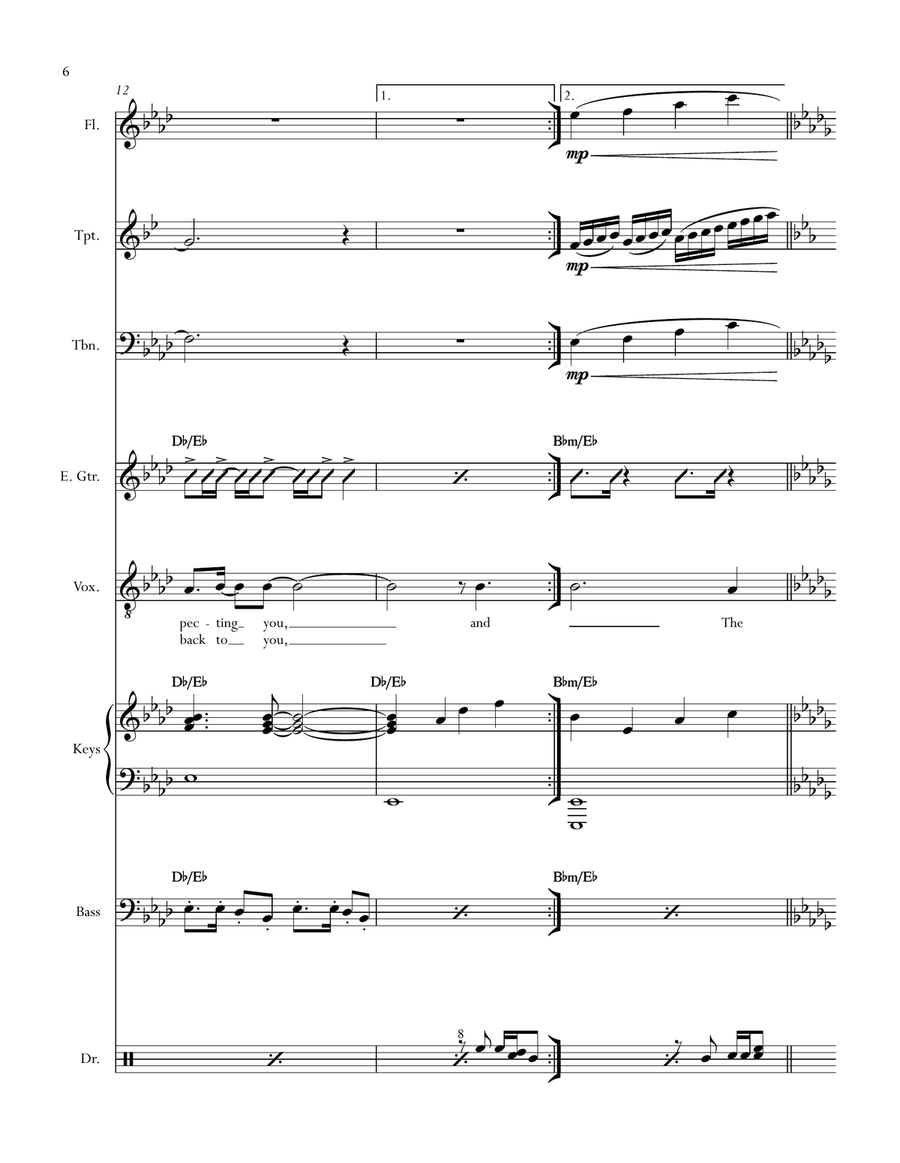 Love Boat Theme Large Ensemble scores gallery preview page 6
