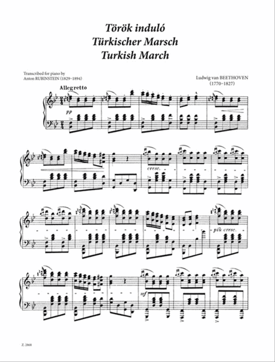 Türkischer Marsch Piano Solo scores gallery preview page 2
