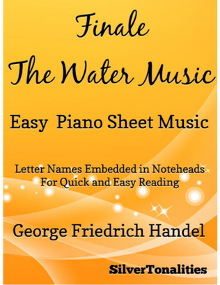 Book cover for Finale the Water Music Easy Piano Sheet Music