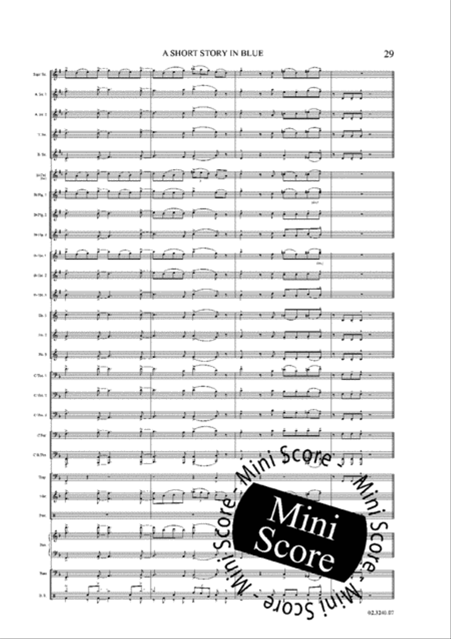 A Short Story in Blue A Short Story in Blue Fanfare Band scores gallery preview page 35