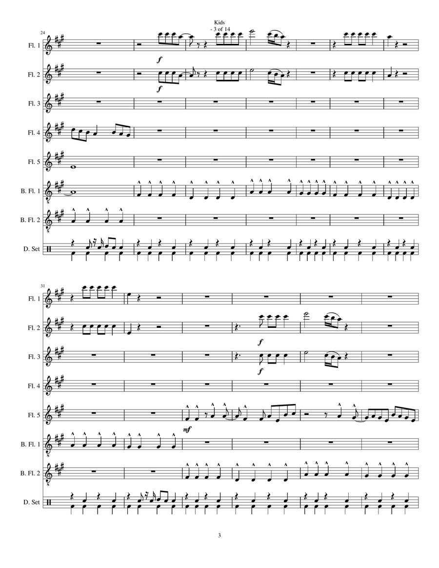 Kids Woodwind Ensemble scores gallery preview page 3
