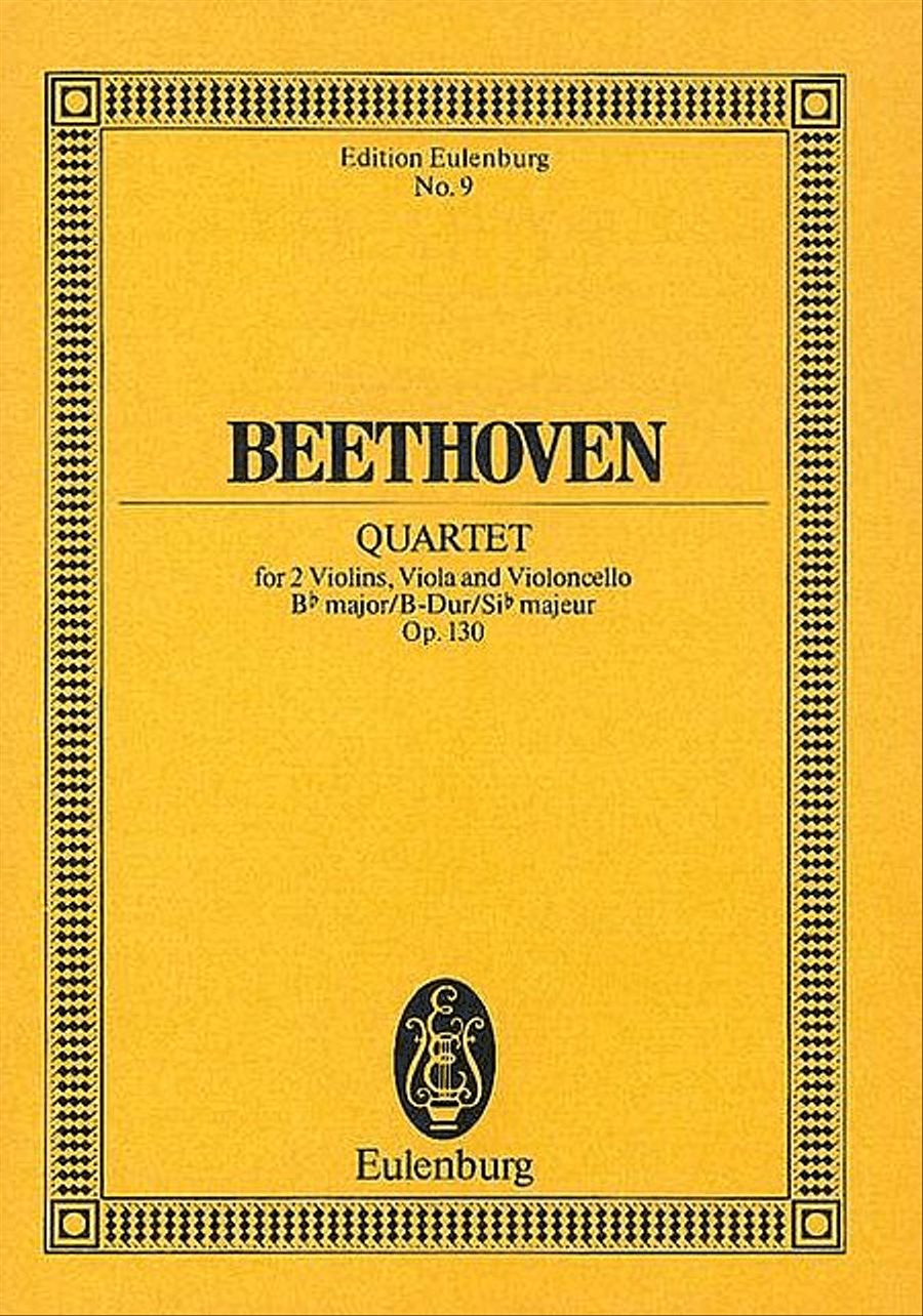 String Quartet, Op. 130 in B-Flat Major String Quartet scores gallery preview page 1
