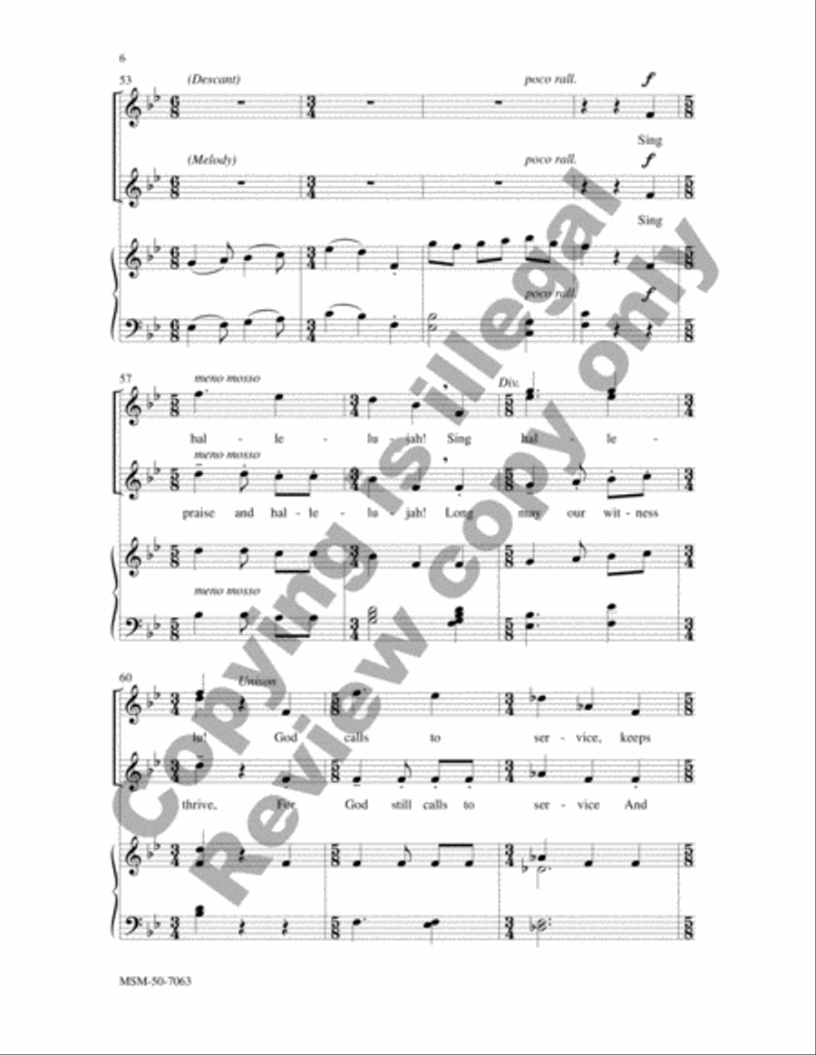 Sing Praise and Hallelujah! 3-Part scores gallery preview page 6