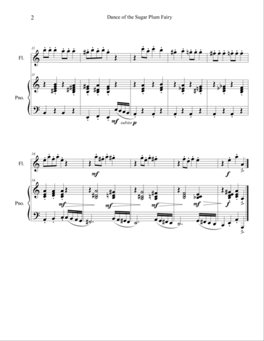 10 Christmas Solos for Flute with Piano Accompaniment (Vol. 3) Flute Solo scores gallery preview page 6