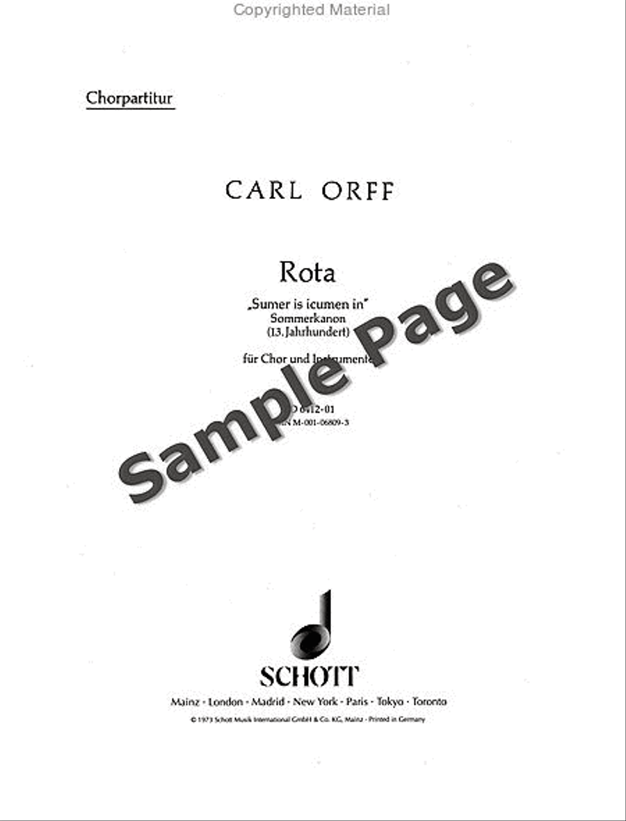 Rota Sumer Is Icumen In Ch. Score Mixed Choir scores gallery preview page 2