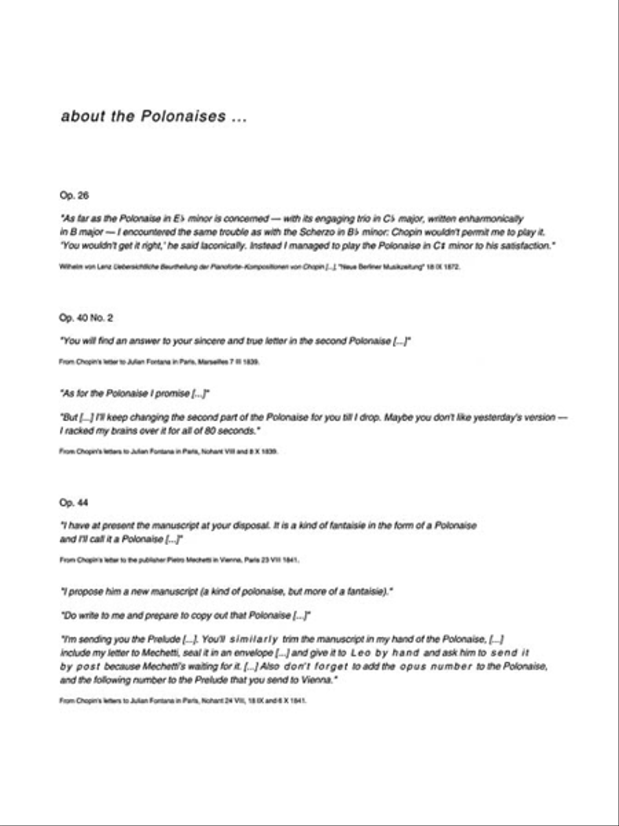 Polonaises Series A: Ops. 26, 40, 44, 53, 61 Piano Solo scores gallery preview page 3
