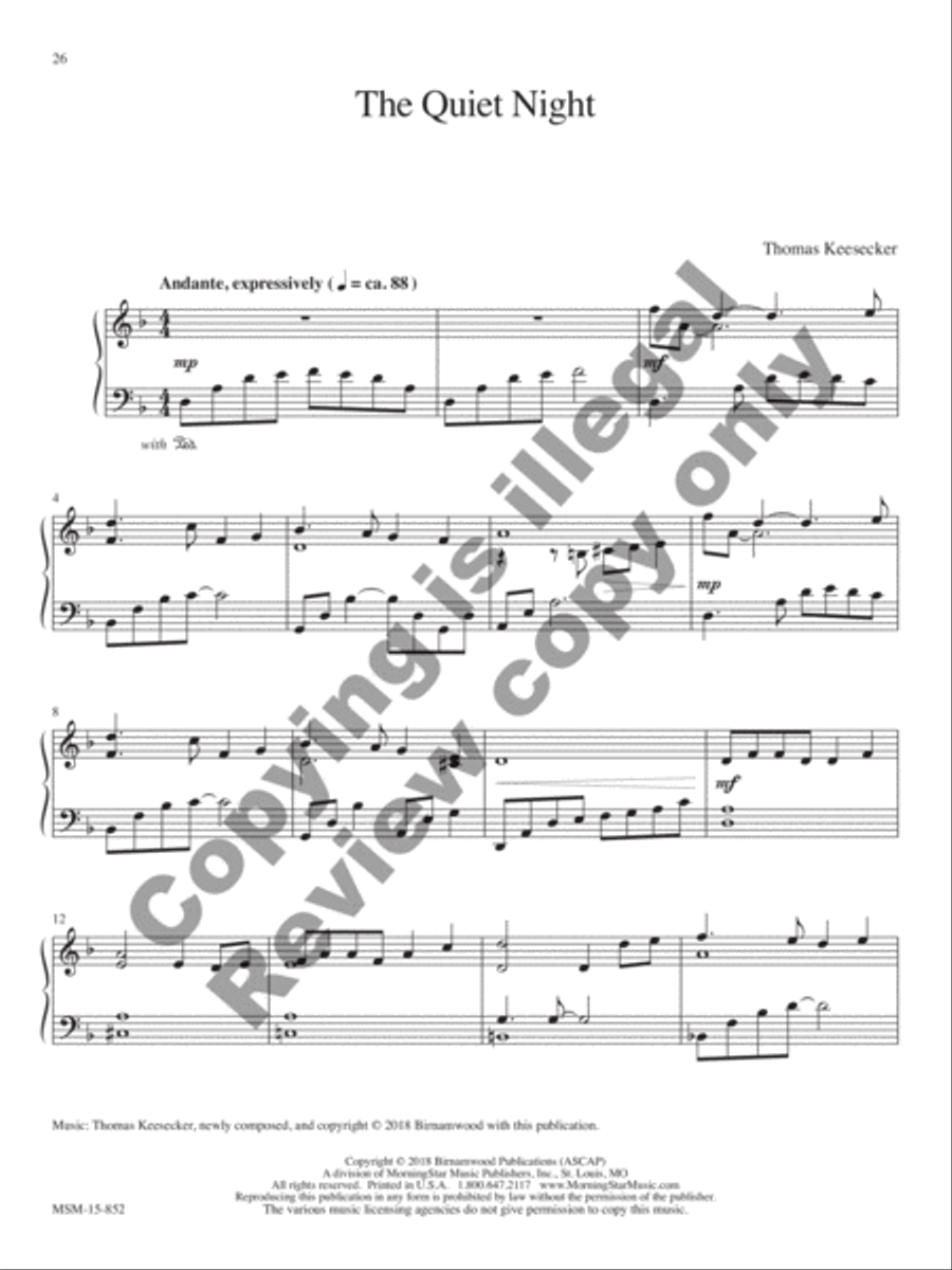 The Quiet Night: Piano Music for Christmas and Epiphany Piano Solo scores gallery preview page 11