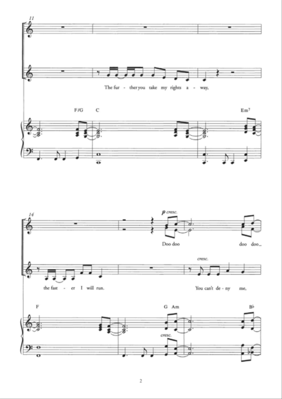 (Something Inside) So Strong (Arr. Berty Rice) Choir scores gallery preview page 2