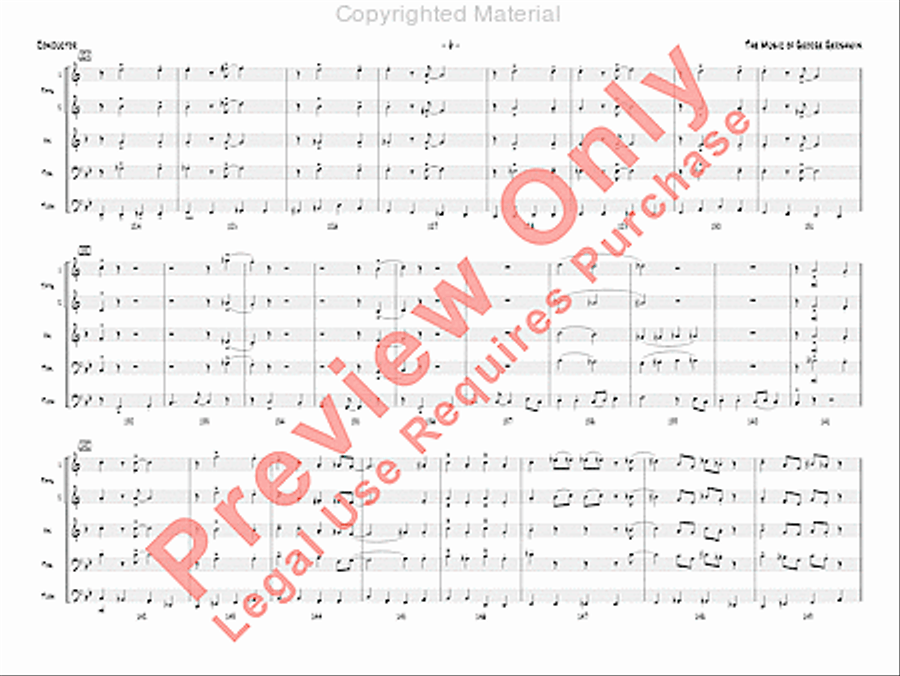 The Music of George Gershwin for Brass Quintet Jazz Ensemble scores gallery preview page 7