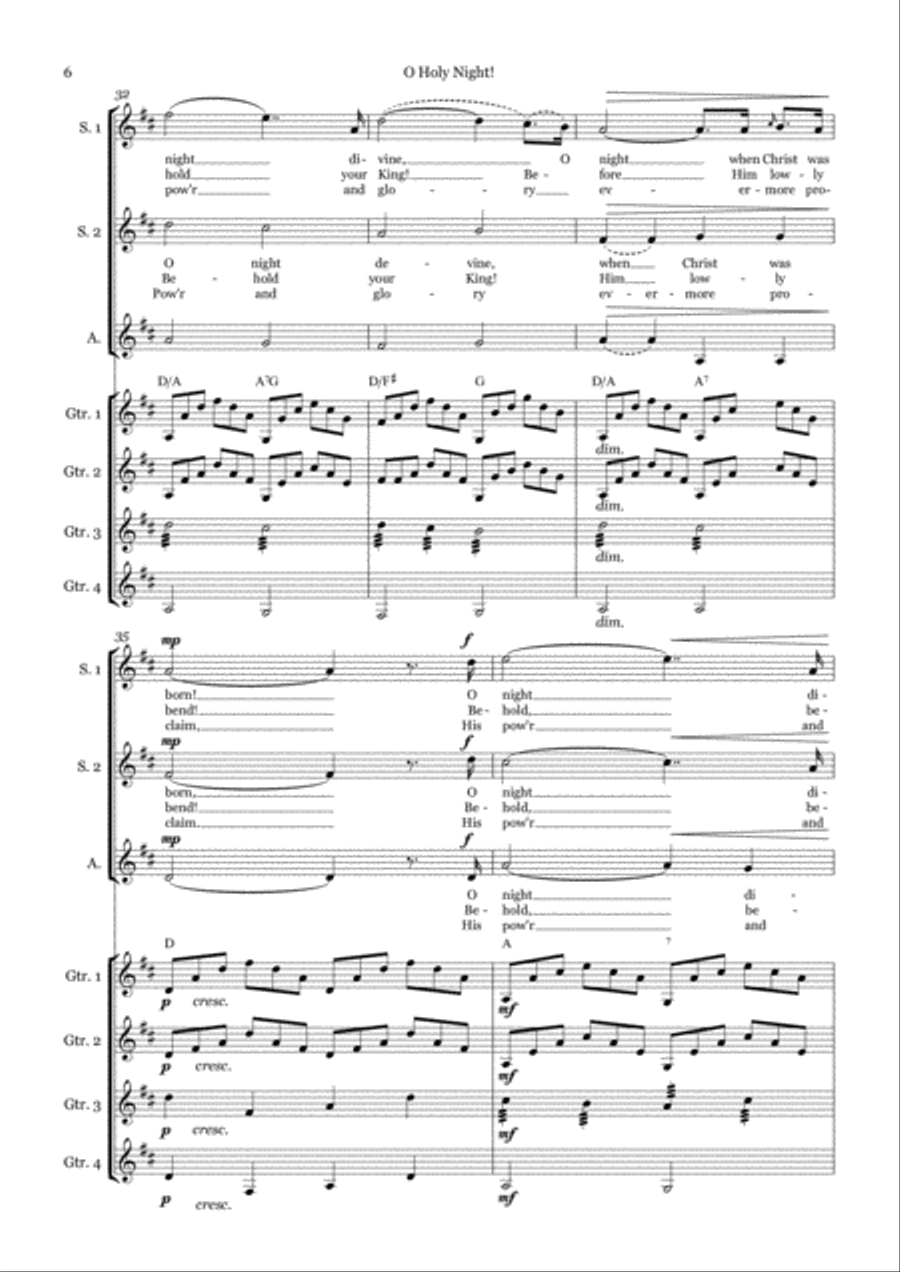 O, Holy Night. O, Holy Night. SSA scores gallery preview page 6