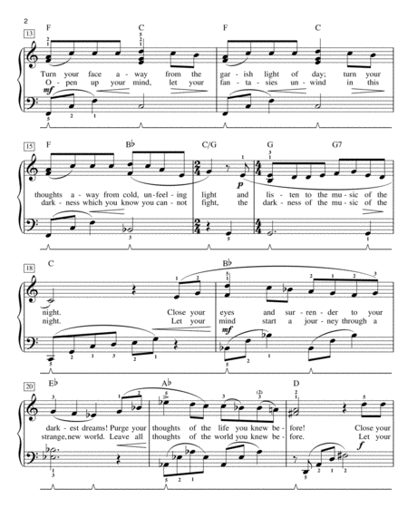 The Music Of The Night by Andrew Lloyd Webber Piano Method - Digital Sheet Music