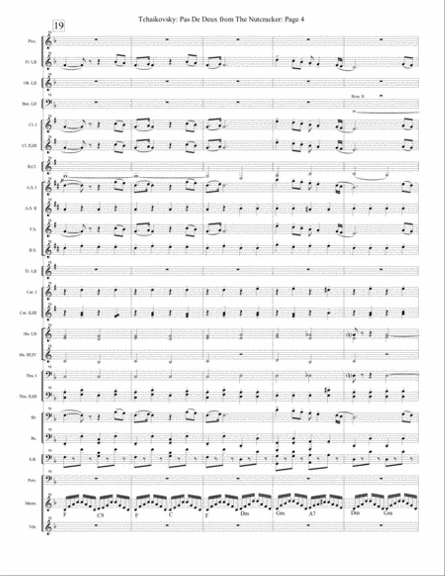 Pas de Deux from The Nutcracker Concert Band scores gallery preview page 4