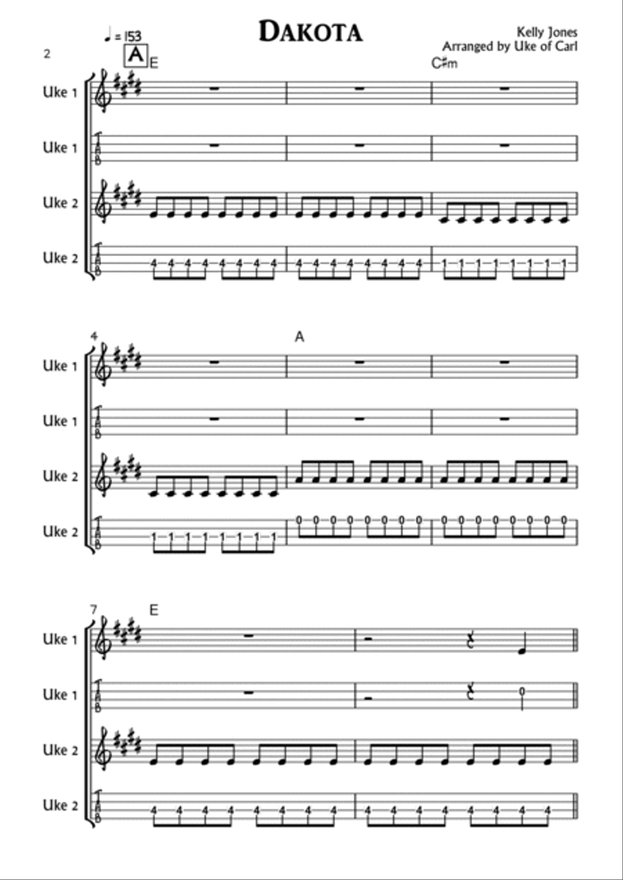Dakota Ukulele scores gallery preview page 2