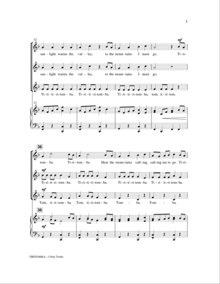 Tiritomba Tiritomba 3-Part scores gallery preview page 5