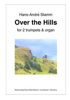 Book cover for Over the Hills for 2 trumpets & organ