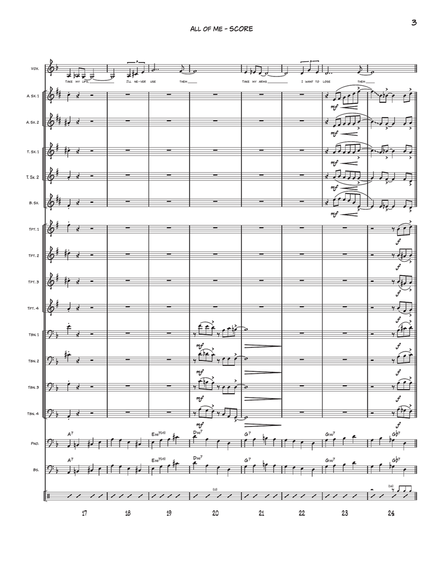 All Of Me Jazz Ensemble scores gallery preview page 3