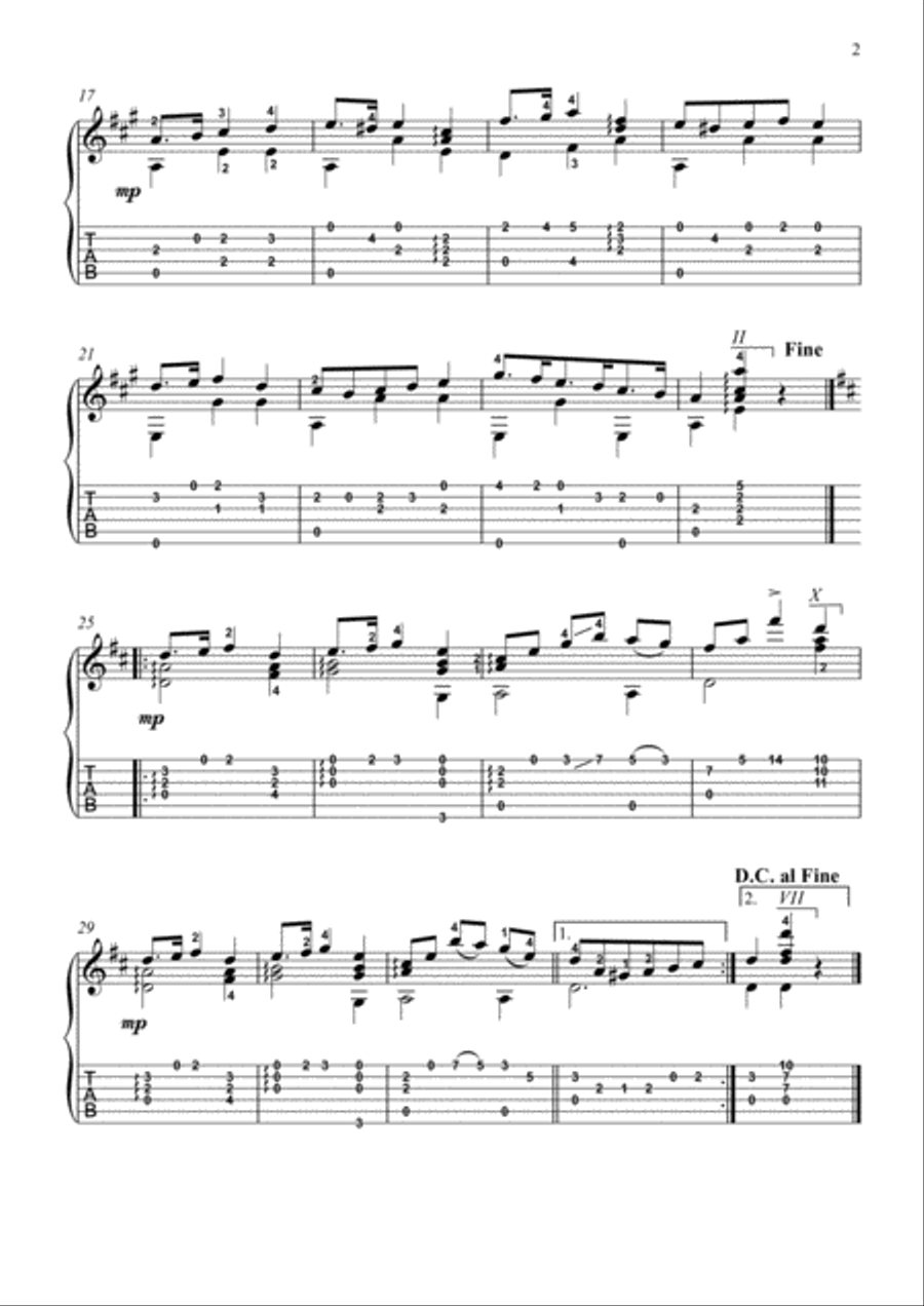 Spanish Guitar by M.Ferrer Acoustic Guitar scores gallery preview page 2