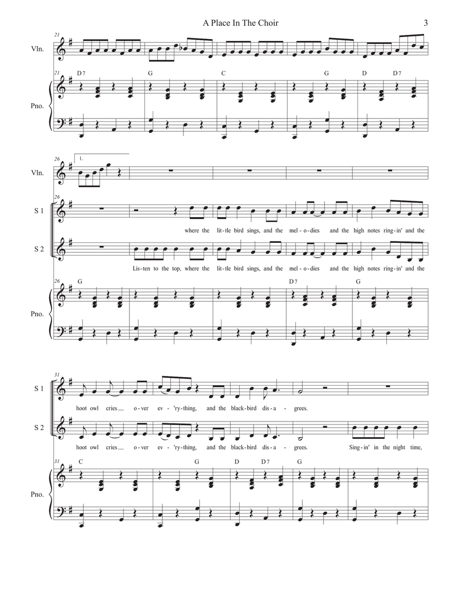 A Place In The Choir Choir scores gallery preview page 3