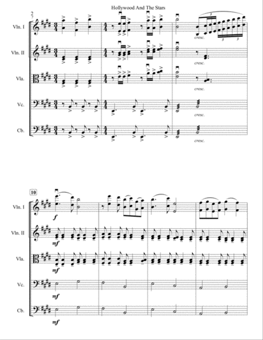 Hollywood And The Stars String Orchestra scores gallery preview page 3