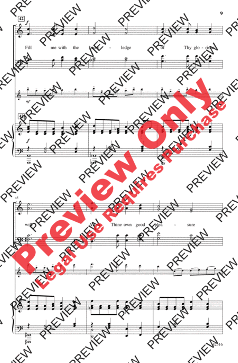 Speak, Lord, in the Stillness 4-Part scores gallery preview page 9