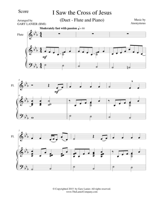 I SAW THE CROSS OF JESUS (Duet – Flute and Piano/Score and Parts)