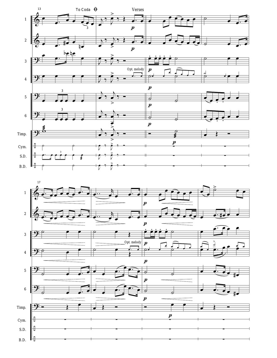 Mexico National Anthem: Himno Nacional Mexicano Large Ensemble scores gallery preview page 6