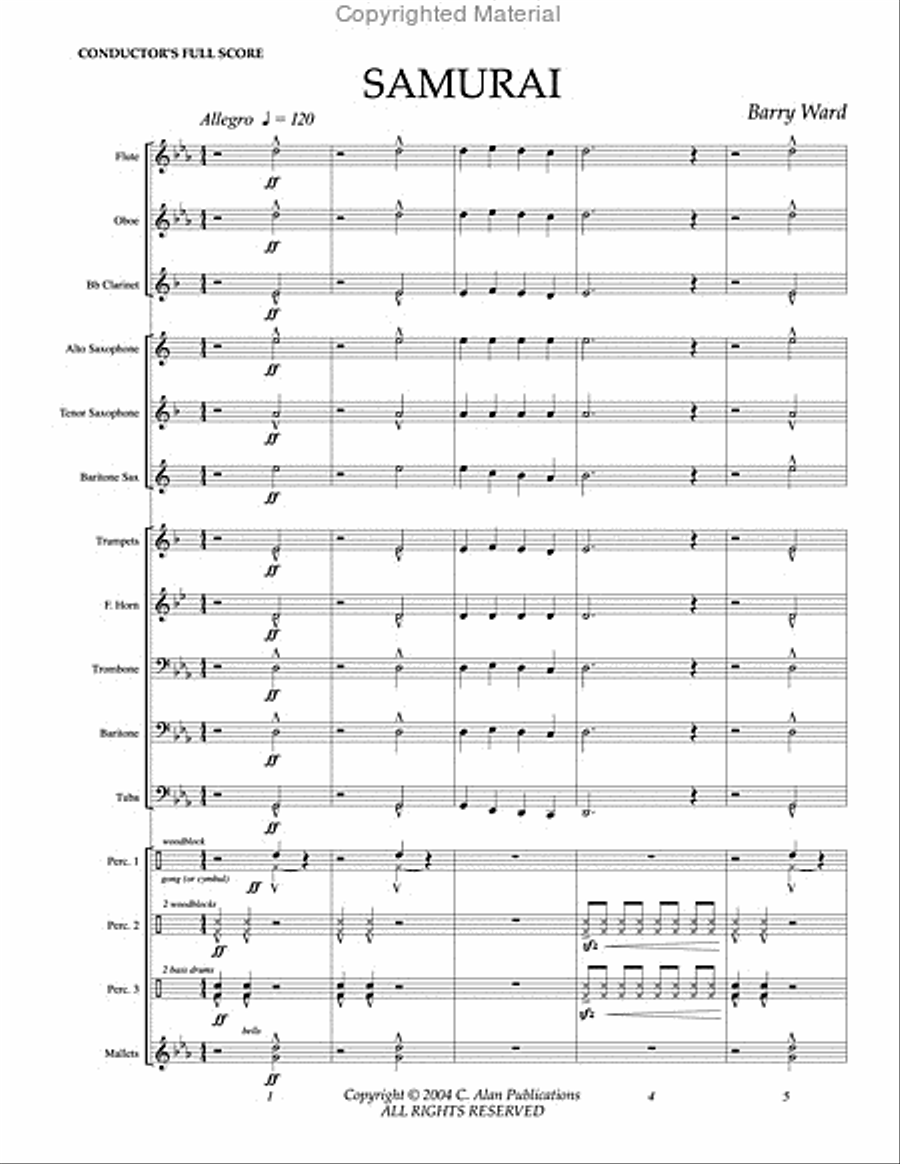 Samurai Concert Band scores gallery preview page 2