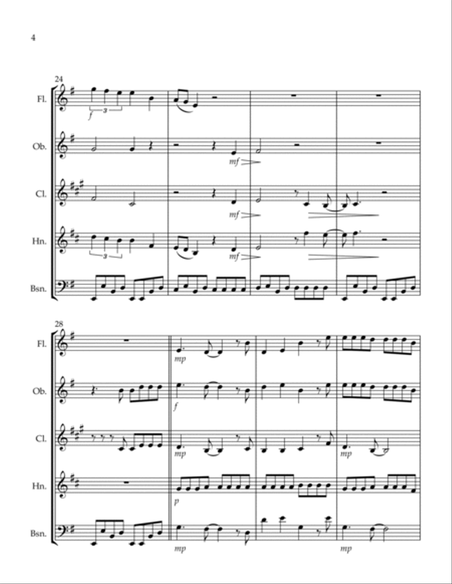 Livin' On A Prayer Woodwind Quintet scores gallery preview page 4