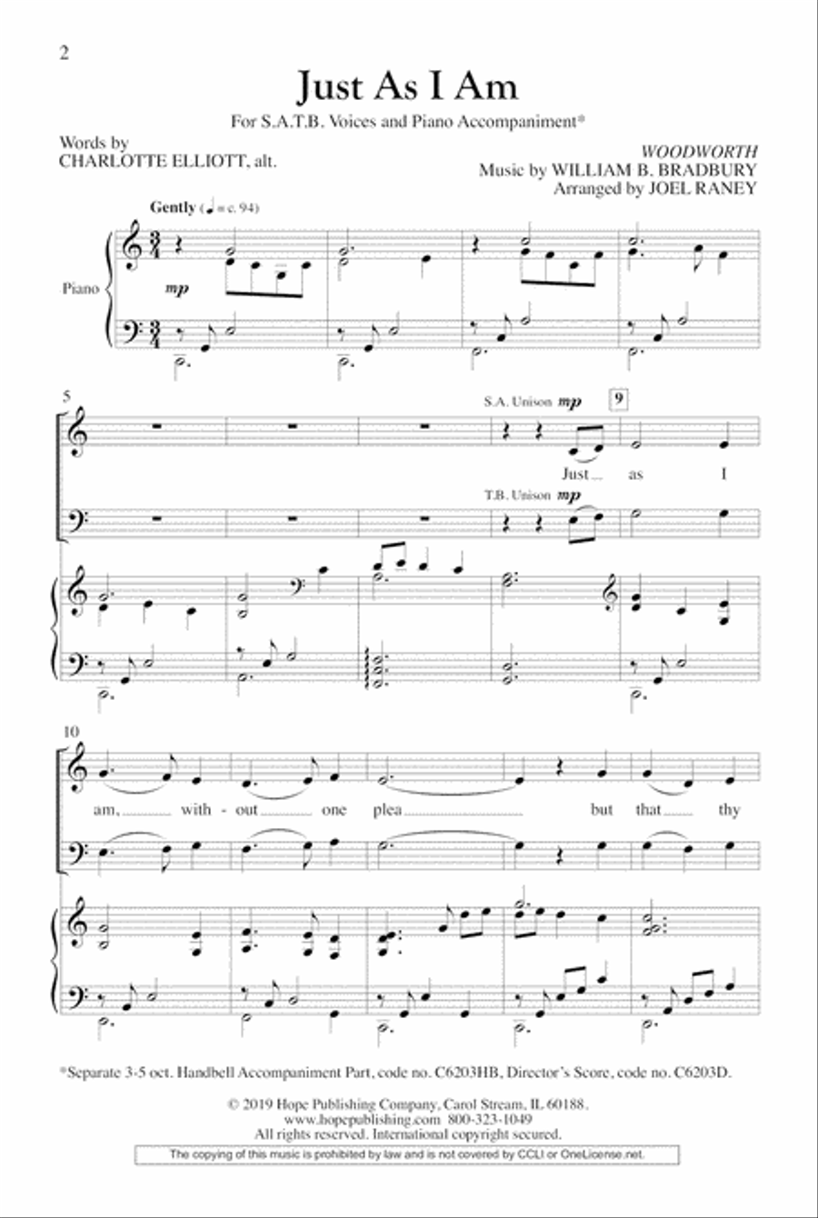 Just As I Am Choir scores gallery preview page 2