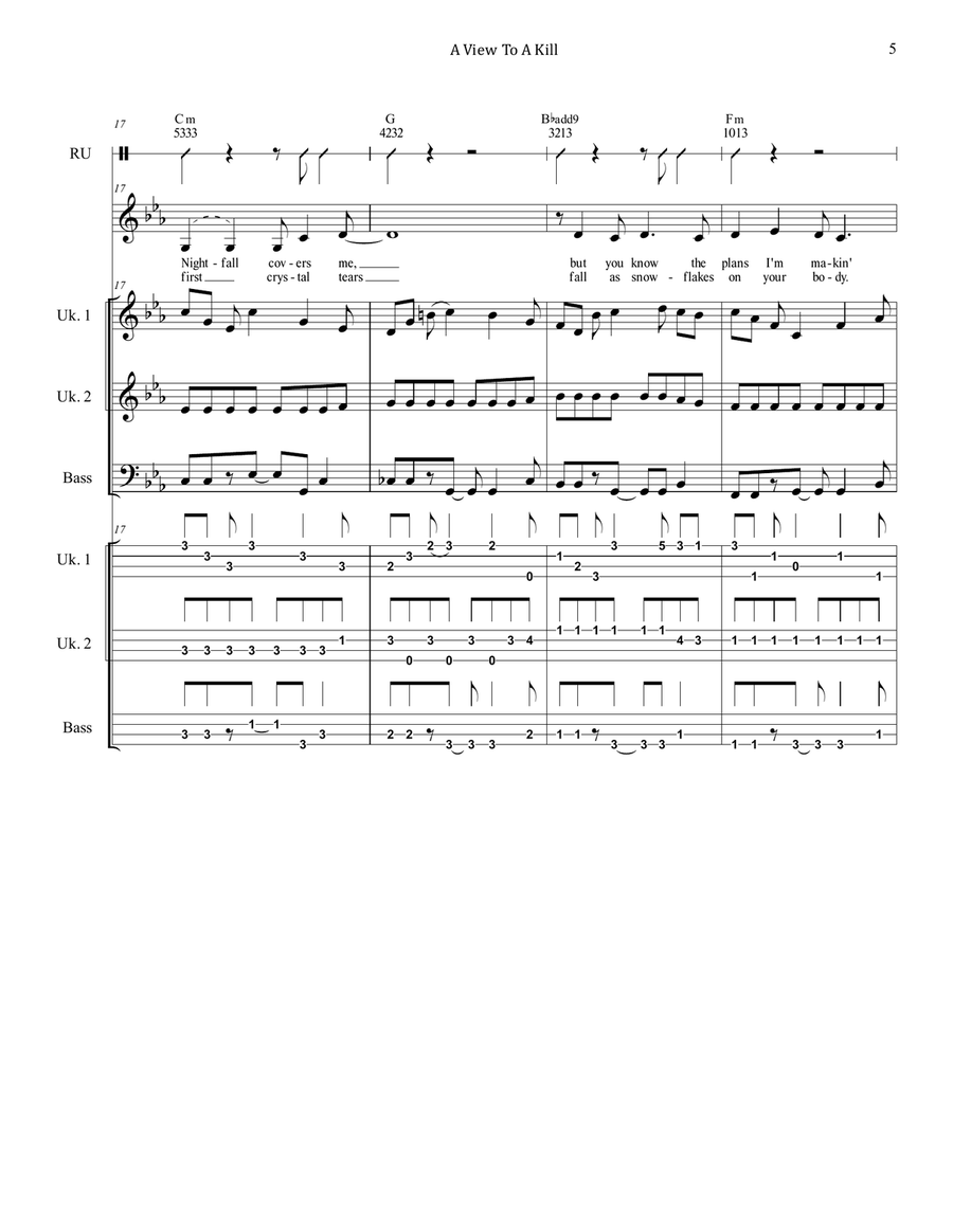 A View To A Kill Small Ensemble scores gallery preview page 5